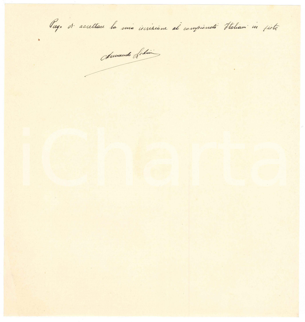 1940 ca CICLISMO ROMA Armando LATINI conferma campionato su pista - AUTOGRAFO