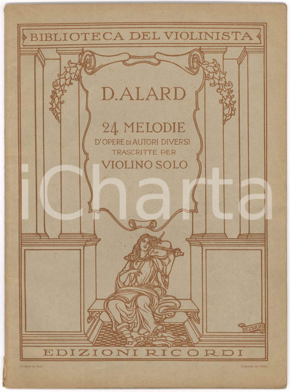 Oggetto da collezione cartaceo 1930 ca Delphine ALARD  24 melodie trascritte per violino solo Edizioni RICORDI 1