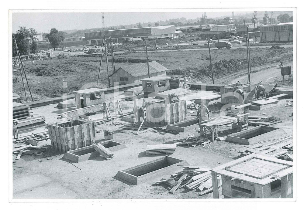 Fotografia d epoca originale 1955 ca GINEVRA Costruzione del CERN  Cantiere  Foto 15x10 cm 3 1