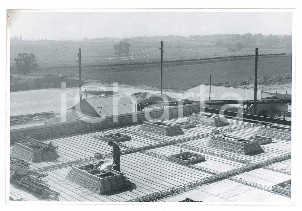 Fotografia d epoca originale 1958 ? GINEVRA Costruzione del CERN  Cantiere  Foto 15x10 cm 1 1