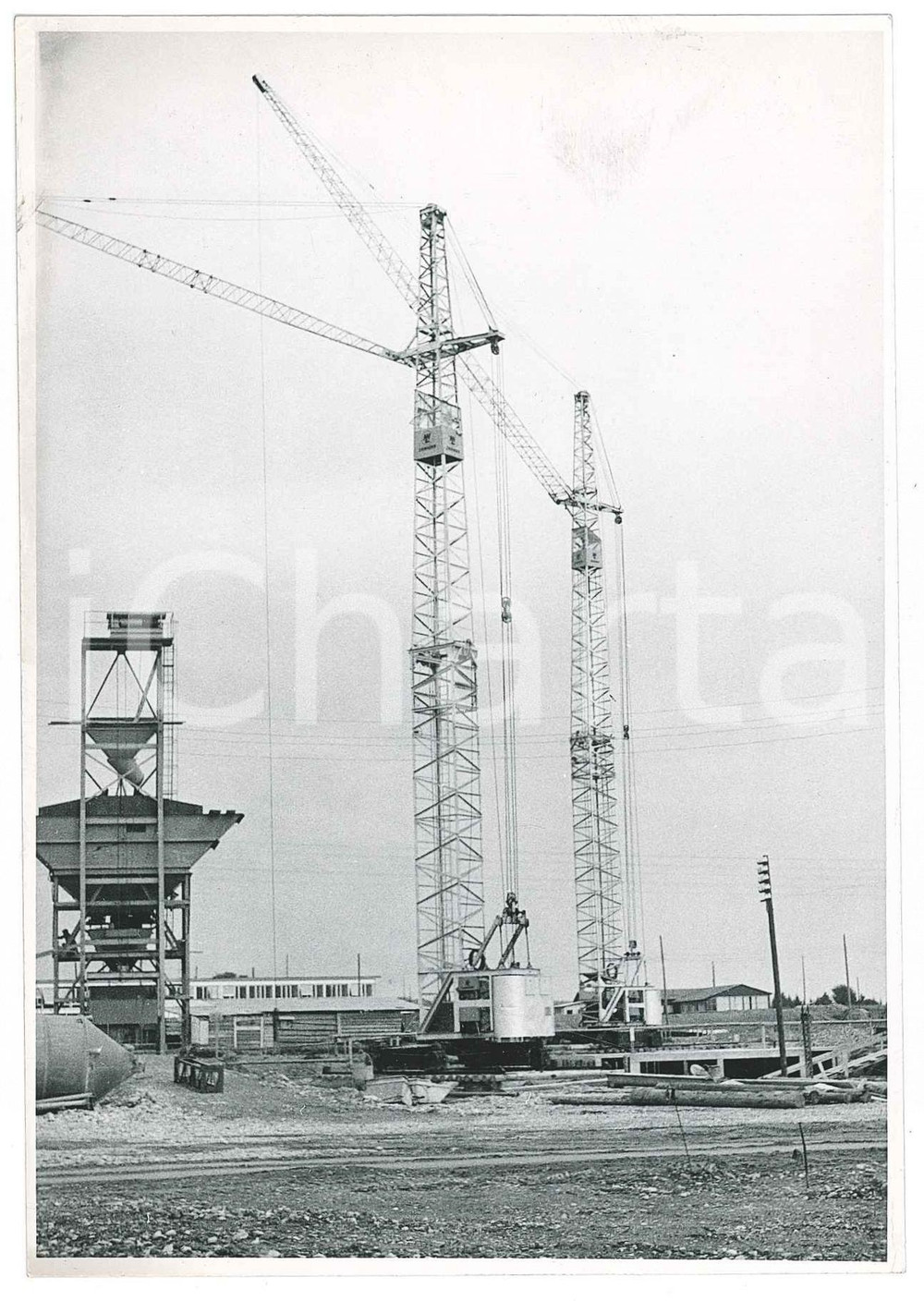 Fotografia d epoca originale 1955 ca GINEVRA Costruzione del CERN  Cantiere  Foto 10x15 cm 11 1