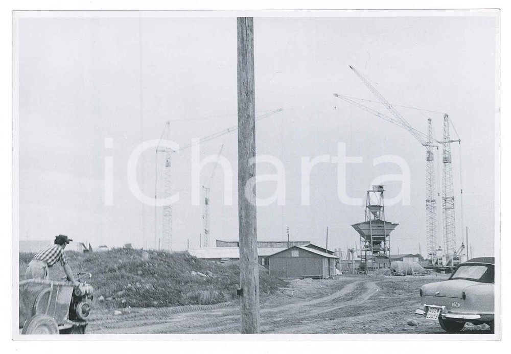 Fotografia d epoca originale 1955 ca GINEVRA Costruzione del CERN  Cantiere  Foto 15x10 cm 7 1