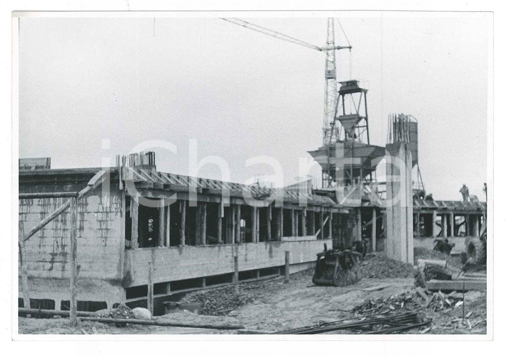 Fotografia d epoca originale 1955 ca GINEVRA Costruzione del CERN  Cantiere  Foto 15x10 cm 8 1