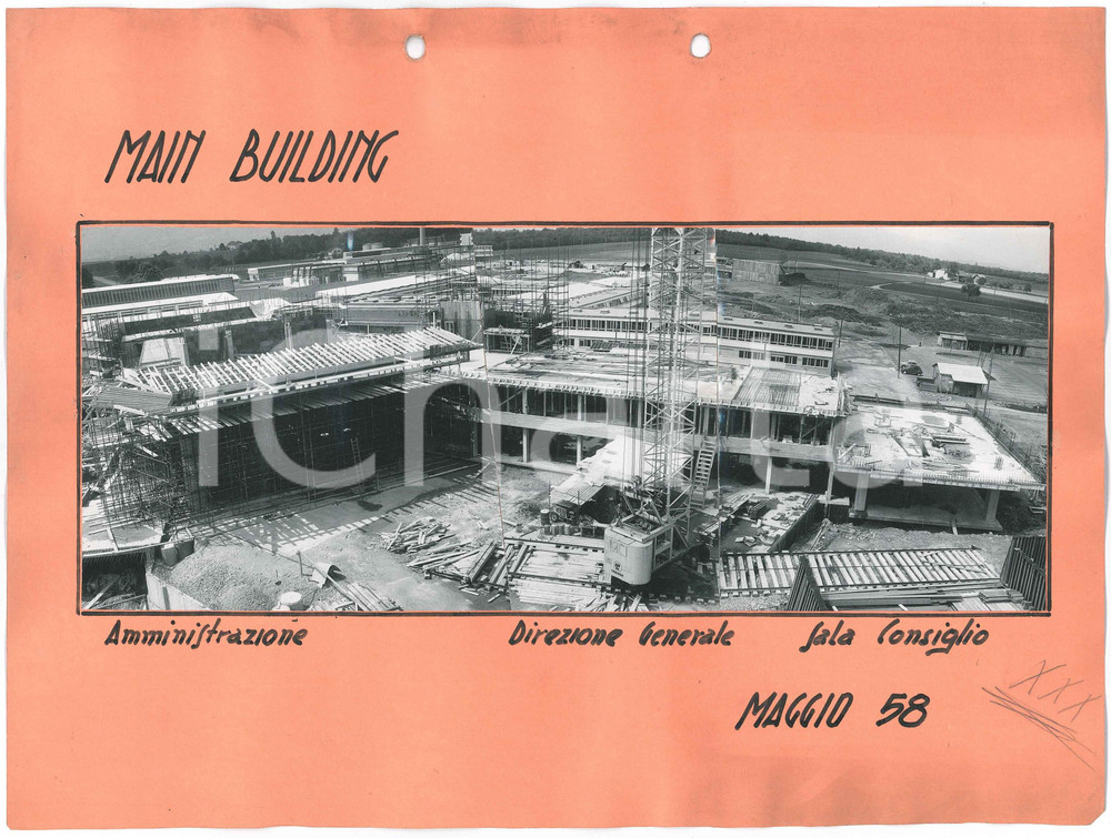 Fotografia d epoca originale Maggio 1958 GINEVRA Costruzione del CERN  Main building  Foto tripla 1 1