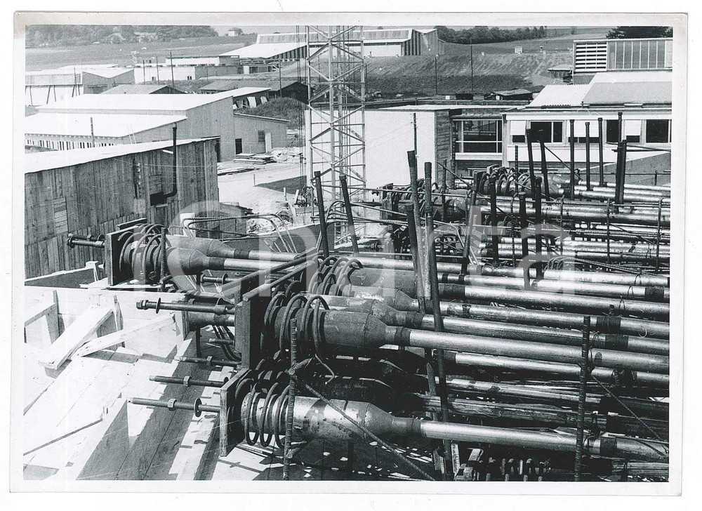 Fotografia d epoca originale Giugno 1958 GINEVRA Costruzione del CERN  Cantiere 2 Foto 15x10 cm 1