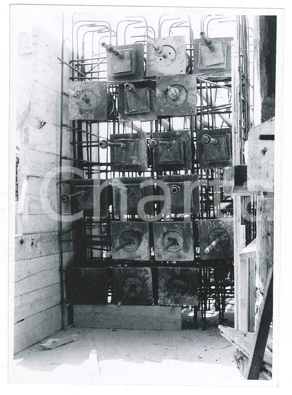 Fotografia d epoca originale Giugno 1958 GINEVRA Costruzione del CERN  Cantiere 3 Foto 10x15 cm 1