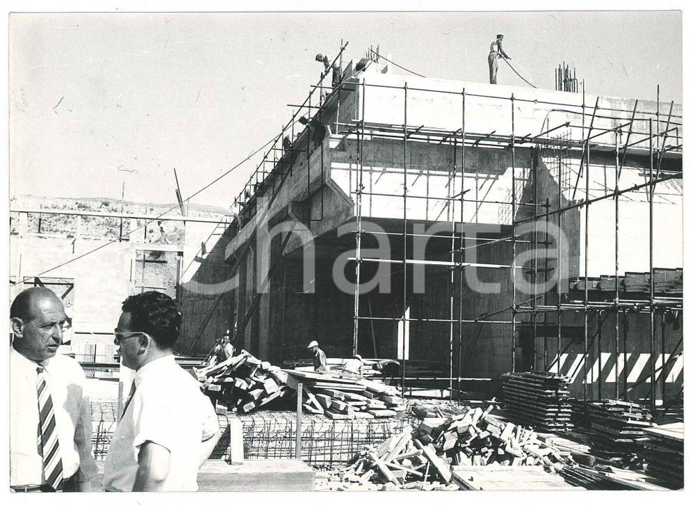 Fotografia d epoca originale 195558 GINEVRA Costruzione del CERN  Cantiere  Foto 18x13 cm 1 1