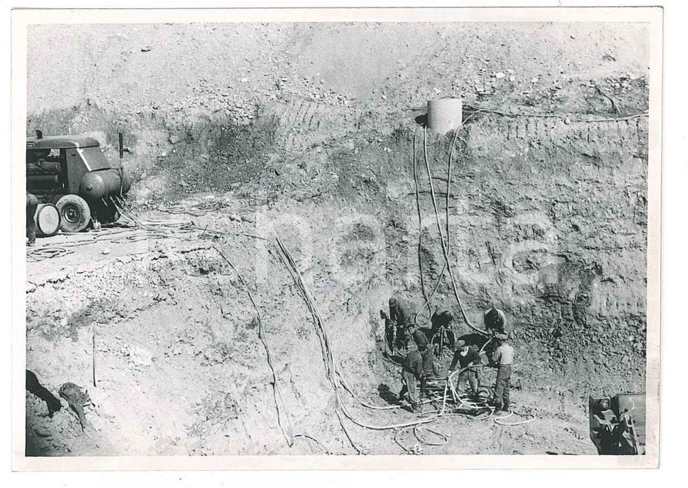 Fotografia d epoca originale 1957 GINEVRA Costruzione del CERN  Cantiere  Foto 10x7 cm 1 1