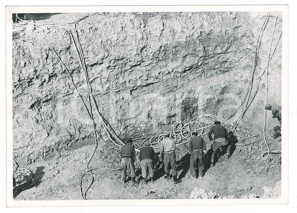 Fotografia d epoca originale 1957 GINEVRA Costruzione del CERN  Cantiere  Foto 10x7 cm 2 1