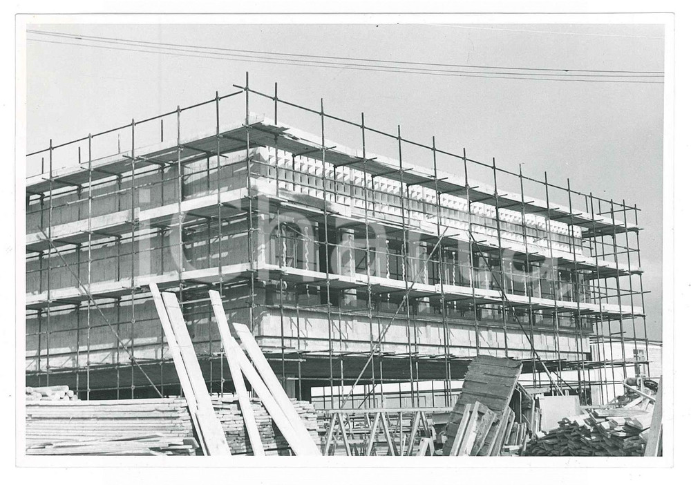 Fotografia d epoca originale Marzo 1959 GINEVRA Costruzione CERN  Sala consiglio  Foto cantiere 15x10 cm 1