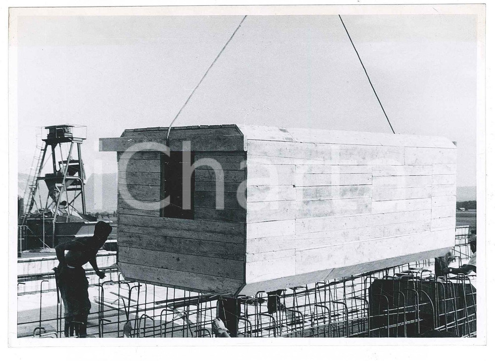 Fotografia d epoca originale Giugno 1958 GINEVRA Costruzione CERN  Main building  Cantiere 2 Foto 1