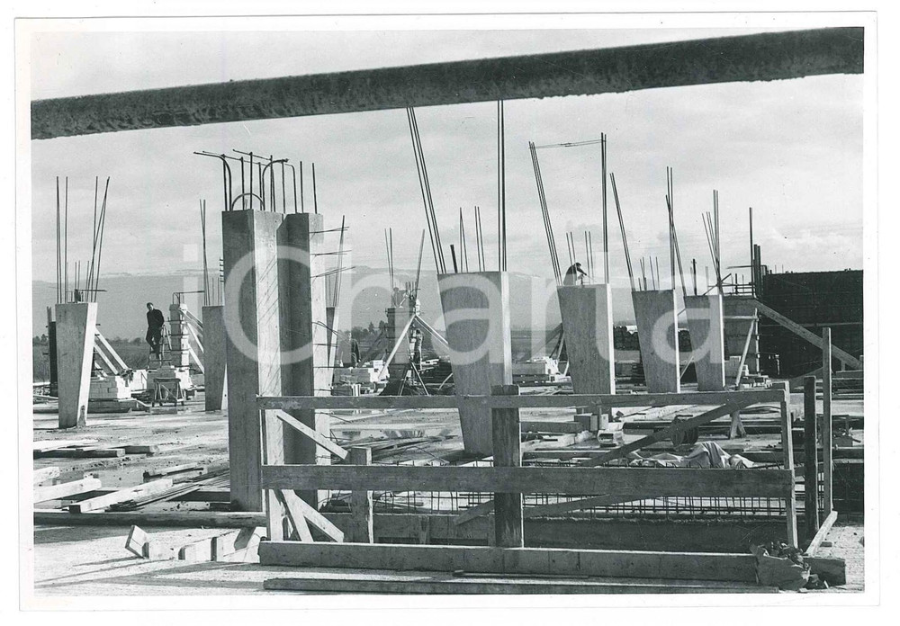 Fotografia d epoca originale Marzo 1959 GINEVRA Costruzione del CERN  Cantiere  Foto 15x10 cm 4 1