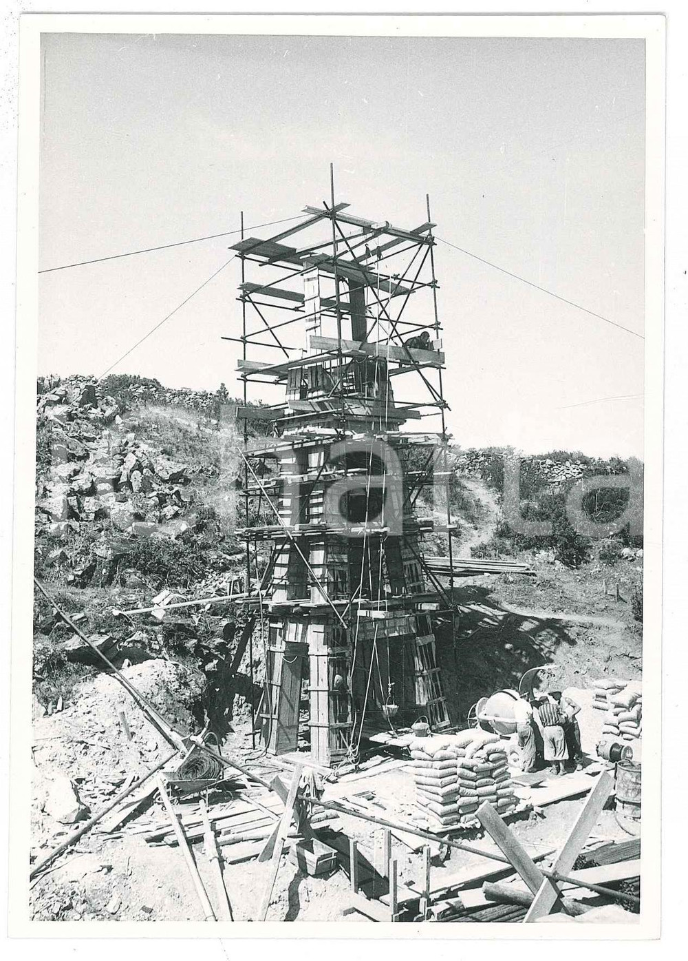 Fotografia d epoca originale 1962 SARDEGNA GALLURA Area fiume e diga del LISCIA  Cantiere Foto 10 1