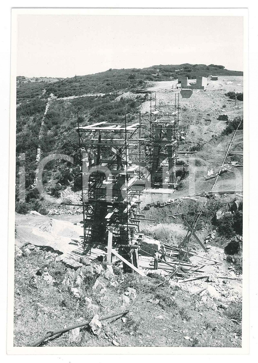 Fotografia d epoca originale 1962 SARDEGNA GALLURA Area fiume e diga del LISCIA  Cantiere Foto 9 1