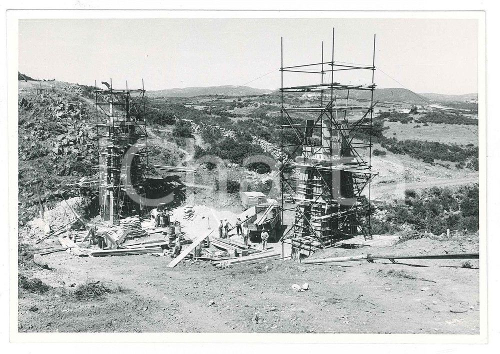 Fotografia d epoca originale 1962 SARDEGNA GALLURA Area fiume e diga del LISCIA  Cantiere Foto 8 1