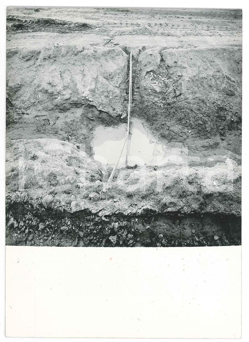 Fotografia d epoca originale 1965 ca SARDEGNA GALLURA AGNATA  Cantiere  Scavo canale Foto 10x15 cm 1