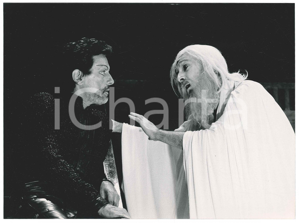 Fotografia d epoca originale 1988 TEATRO Antonio e Cleopatra  Massimo DE FRANCOVICH Donatello FALCHI Foto 1