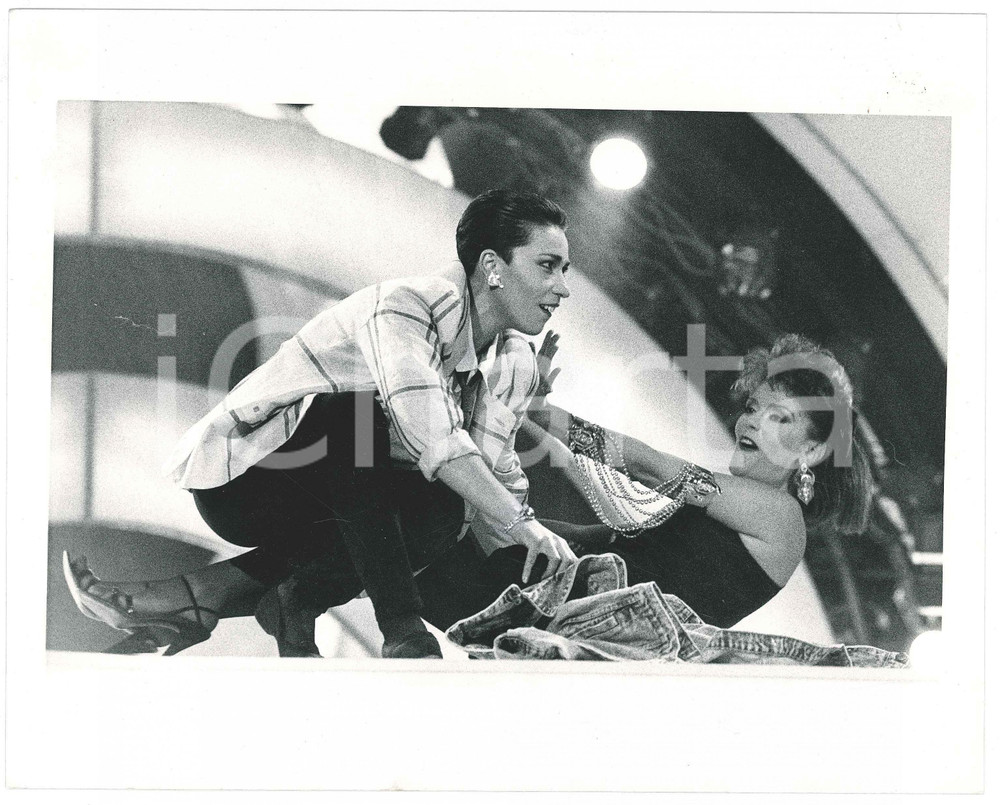 Fotografia d epoca originale 1987 FESTIVAL SAINT VINCENT Giuni RUSSO Donatella RETTORE  Adrenalina 3 1