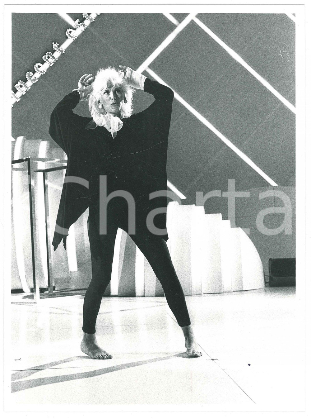 Fotografia d epoca originale 1985 ca MUSICA  SAINT VINCENT ESTATE  Donatella RETTORE Foto 18x24 cm 1