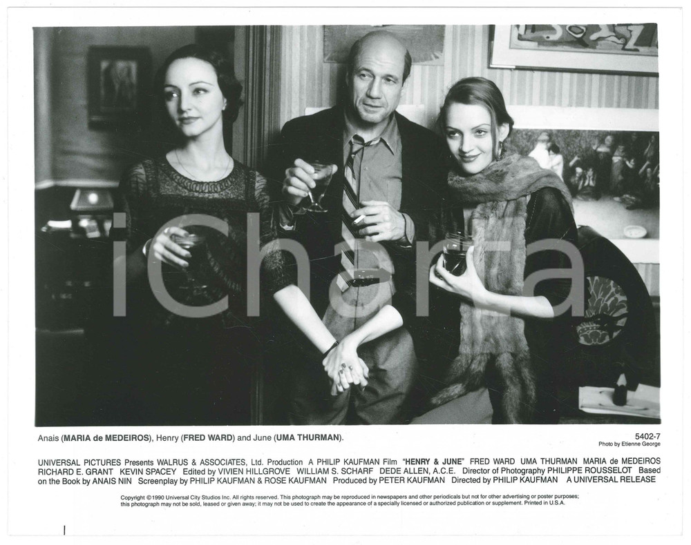 Materiale cinematografico d’epoca 1998 CINEMA Film Henry & June  Maria DE MEDEIROS Fred WARD Uma THURMAN Foto 1