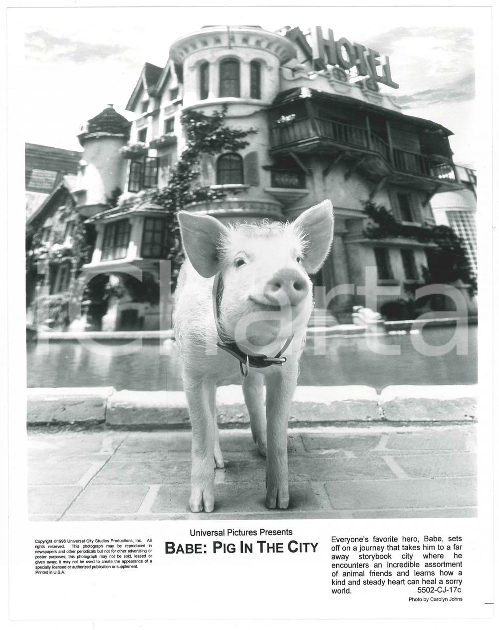 Materiale cinematografico d’epoca 1998 CINEMA Film Babe: Pig in the City  Foto di scena 20x26 cm 1