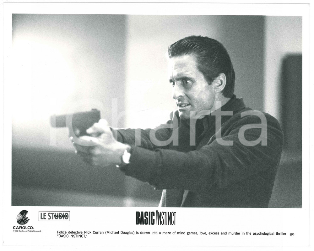 Materiale cinematografico d’epoca 1992 CINEMA Film Basic Instinct Michael DOUGLAS as detective Nick CURRAN Photo 1
