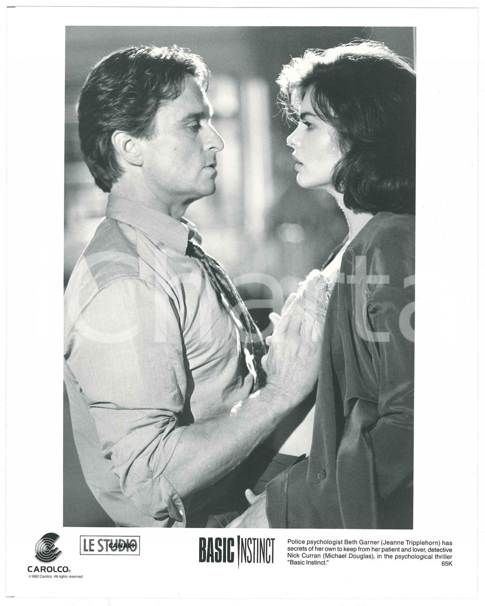 Materiale cinematografico d’epoca 1992 CINEMA Film Basic Instinct Michael DOUGLAS Jeanne TRIPPLEHORN Foto 1
