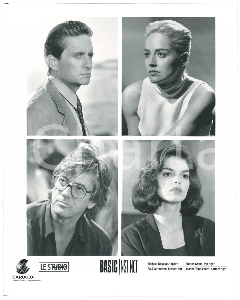 Materiale cinematografico d’epoca 1992 Film Basic Instinct Michael DOUGLAS Sharon STONE Paul VERHOEVEN 1