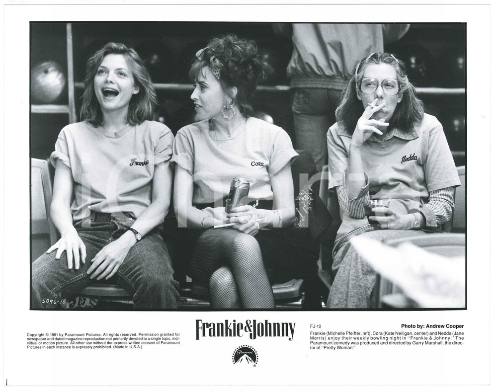Materiale cinematografico d’epoca 1991 CINEMA Frankie and Johnny Michelle PFEIFFER Kate NELLIGAN Jane MORRIS 1