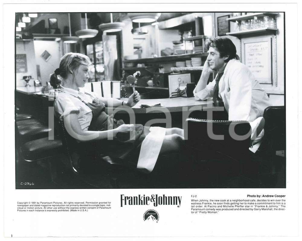 Materiale cinematografico d’epoca 1991 CINEMA Film Frankie and Johnny Michelle PFEIFFER Al PACINO  Foto 1
