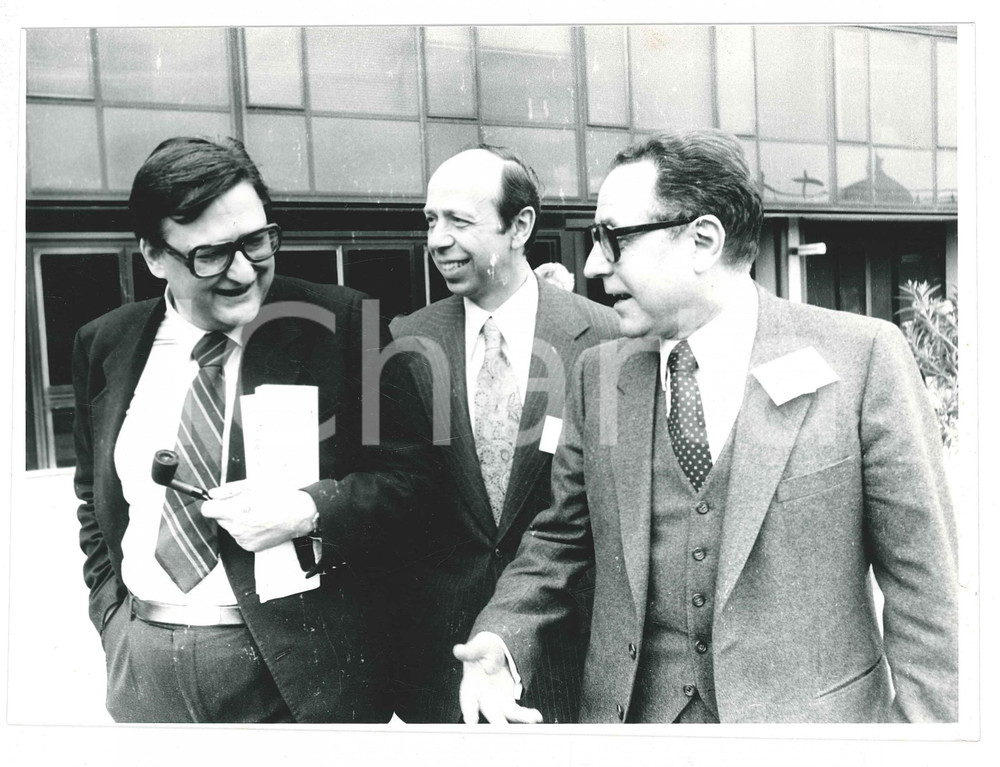 Fotografia d epoca originale 1990 ca ROMA ? Lamberto DINI Carlo Azeglio CIAMPI Beniamino ANDREATTA  Foto 1