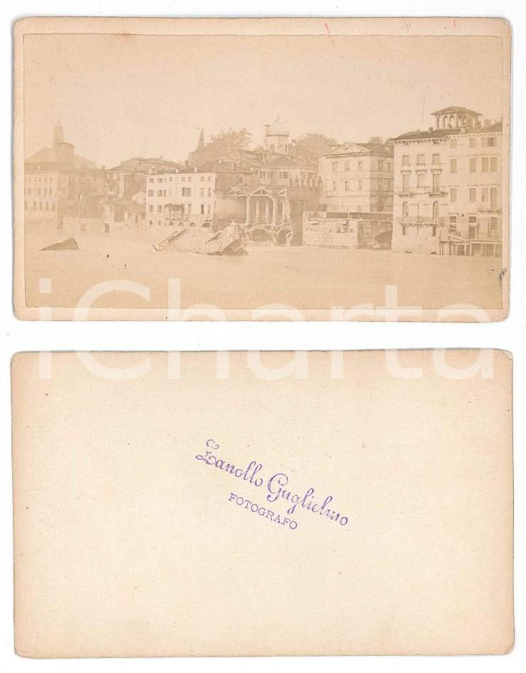 Fotografia d epoca originale 1887 TERREMOTO LIGURIA  Paese danneggiato 2 Foto Guglielmo ZANOLLO CDV 1