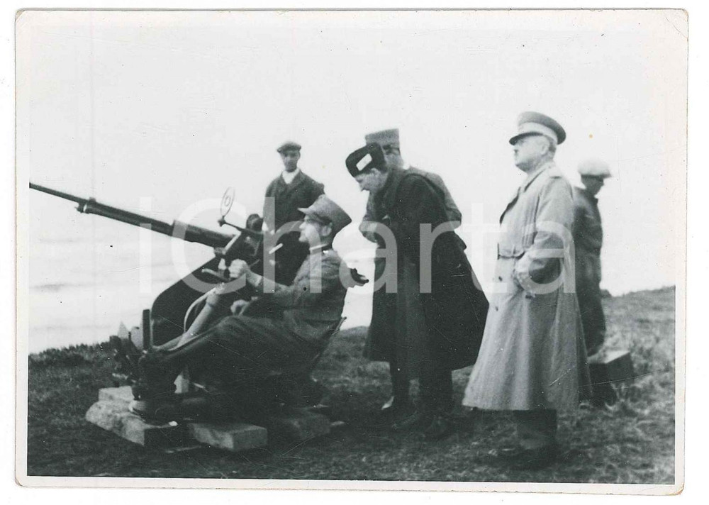 Fotografia d epoca originale 1935 ca REGIO ESERCITO  Dimostrazione di tiro con mitragliatrice Foto 12x8 2 1