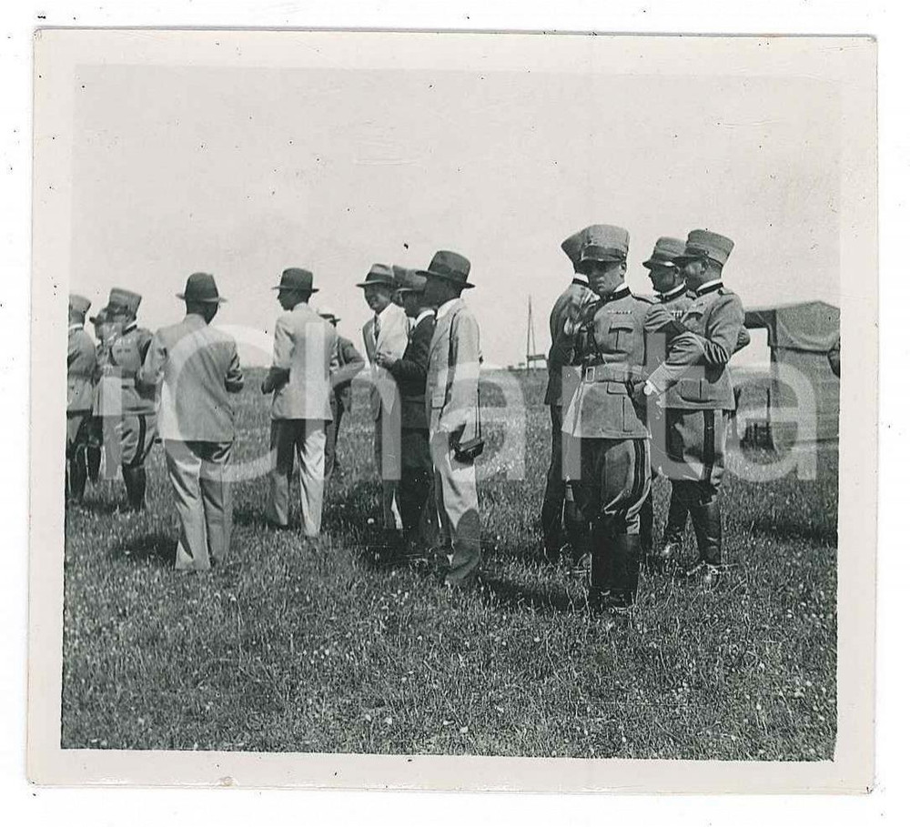 Fotografia d epoca originale 1935 ca REGIO ESERCITO  Ufficiali a un esercitazione Foto 8x8 cm 2 1