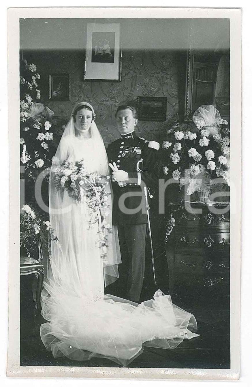 Fotografia d epoca originale 1931 FRANCE Alto ufficiale nel giorno del matrimonio  Foto VINTAGE 6x8 cm 1