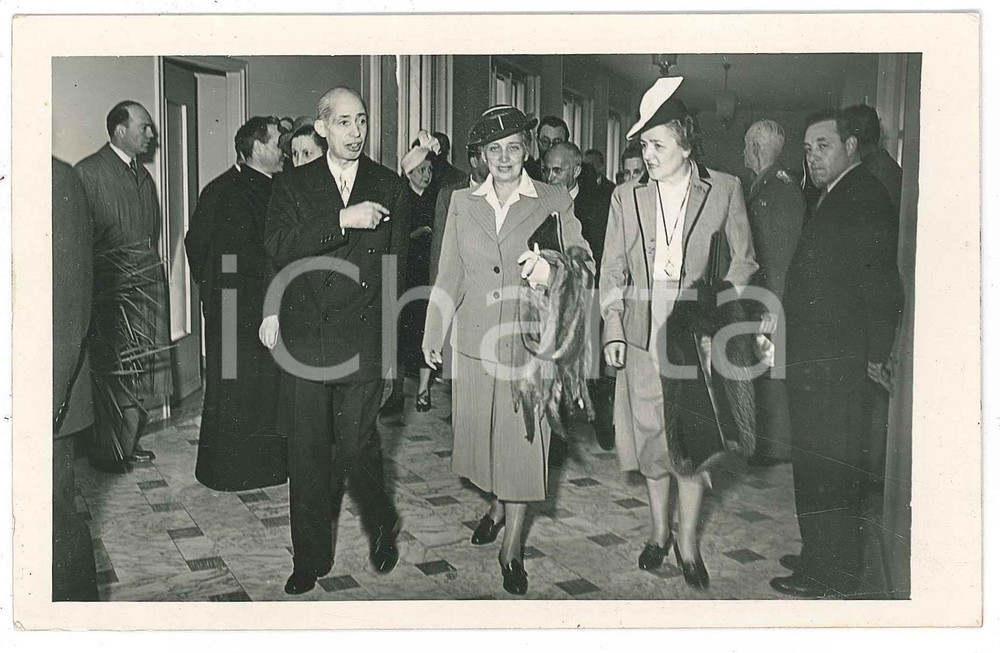 Fotografia d epoca originale 1940 ca MILANO ? Architetto Ambrogio ANNONI Impresario CASTELLI  Foto 1