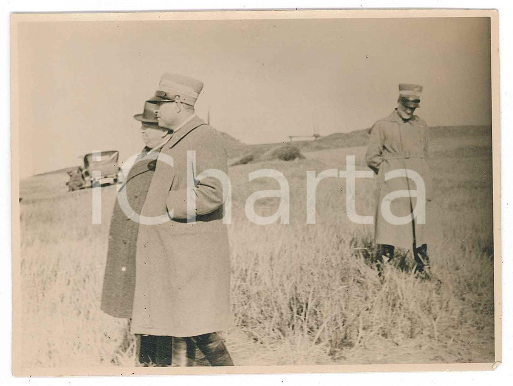 Fotografia d epoca originale 1935 ca REGIO ESERCITO  Ufficiali a un esercitazione Foto 11x8 cm 1