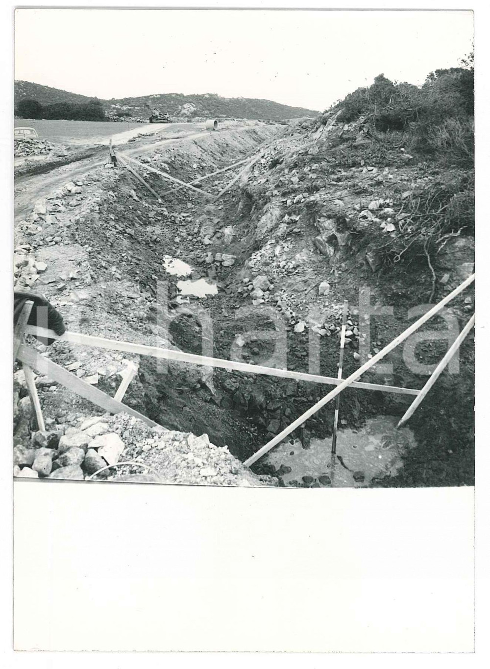 Fotografia d epoca originale 1965 ca SARDEGNA GALLURA Canale AGNATA  Scavo Foto 10x15 cm 6 1