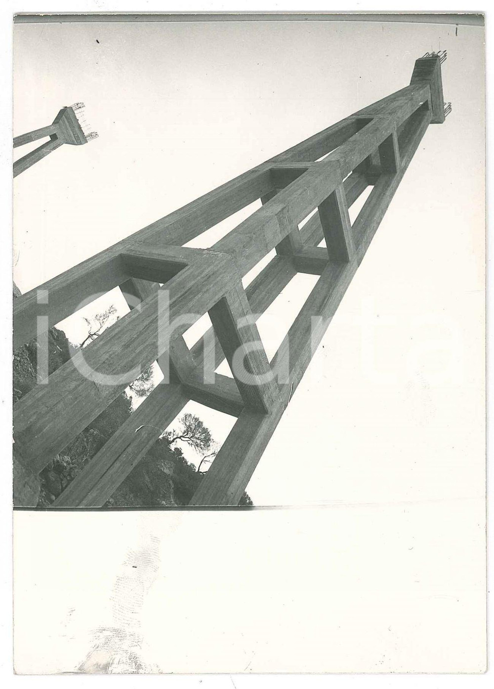 Fotografia d epoca originale 1965 ca SARDEGNA GALLURA  Ponte Canale 2  Cantiere  Fotografia 10x15 cm 1