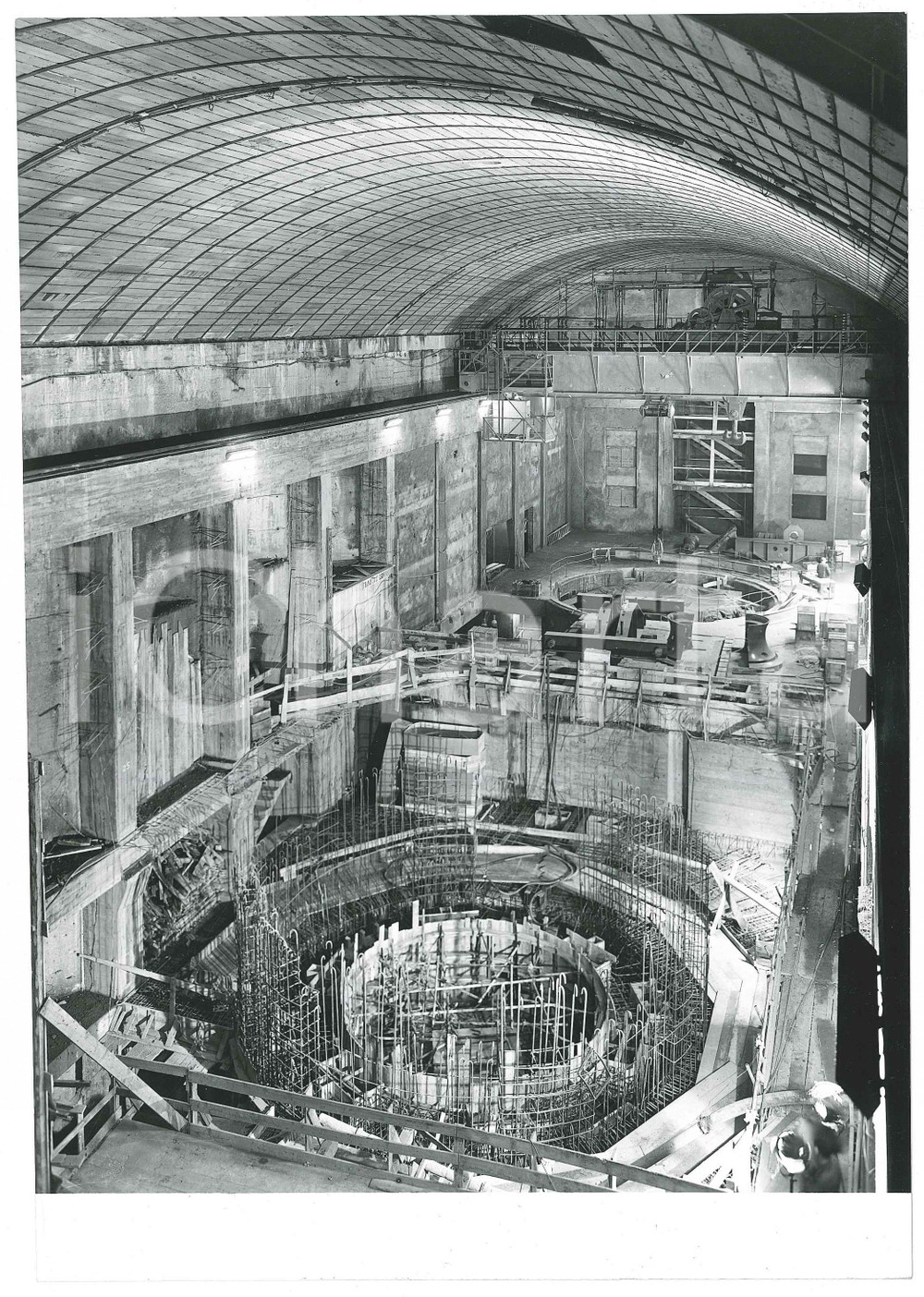 Fotografia d epoca originale 1959 GROSIO Cantiere impianto idroelettrico AEM MILANO  Sala macchine Foto 1 1