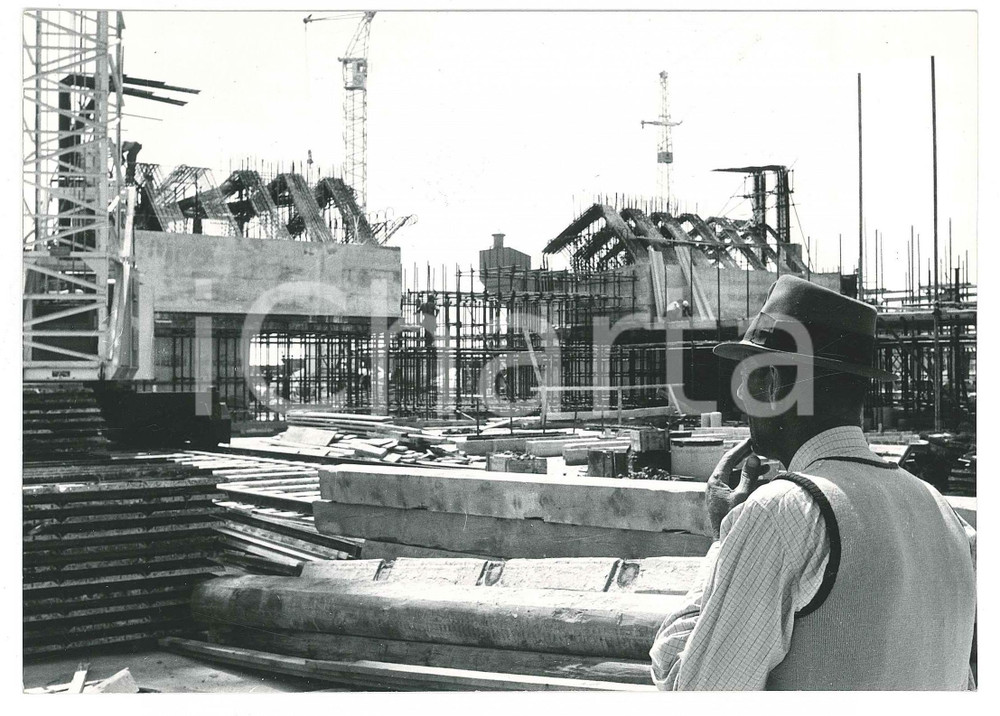 Fotografia d epoca originale 1955 ca GROSIO SO Cantiere impianto idroelettrico AEM MILANO Foto 1 1