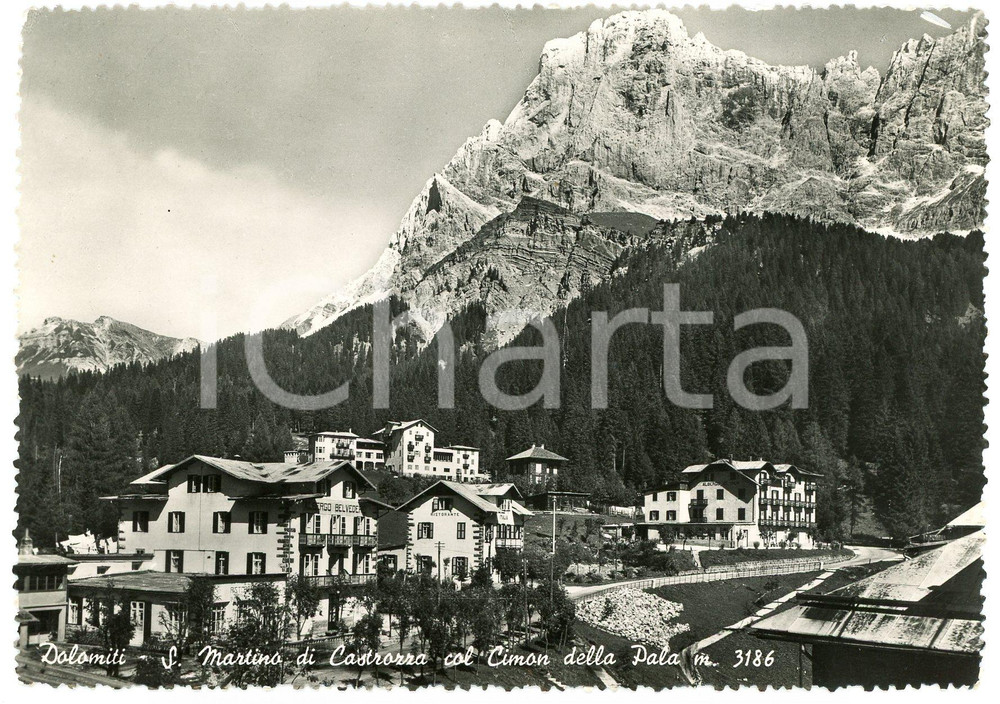 Cartolina originale da collezione 1933 SAN MARTINO DI CASTROZZA Cimon della Pala DOLOMITI Cartolina FG VG 1