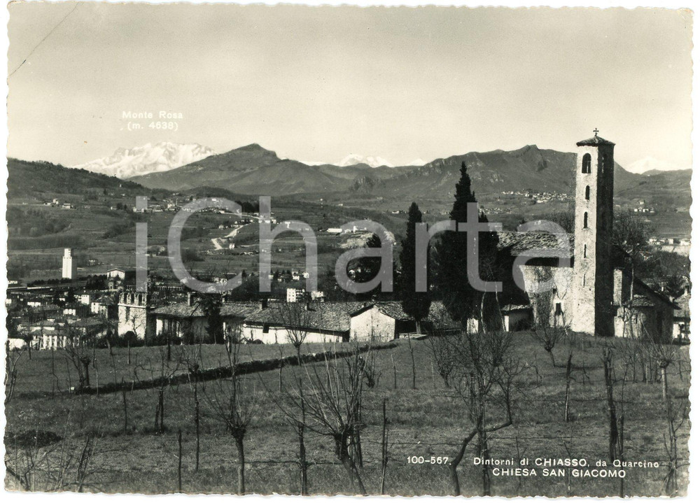 Cartolina originale da collezione 1955 SAGNINO CO Chiesa dei SS. Filippo e Giacomo in QUARCINO Cartolina FG VG 1