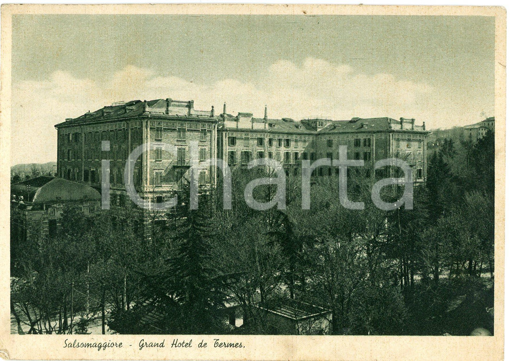 Cartolina originale da collezione 1938 SALSOMAGGIORE TERME PR Grand Hotel des Thermes  Cartolina FG VG 1