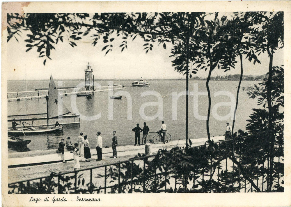 Cartolina originale da collezione 1940 DESENZANO DEL GARDA BS Porto sul Lago di Garda  Cartolina ANIMATA 1