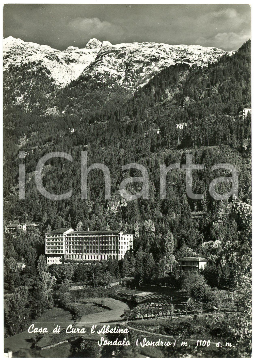 Cartolina originale da collezione 1950 ca SONDALO SO Casa di cura L Abetina  Cartolina FG NV 1