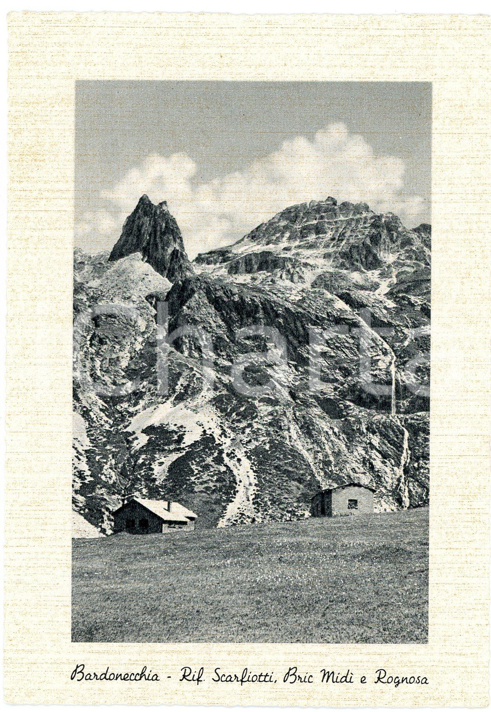 Cartolina originale da collezione 1950 ca BARDONECCHIA TO Rifugio Scarfiotti PUNTA ROGNOSA Bric MidÃ¬  Cartolina 1