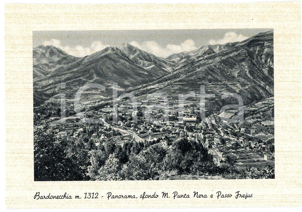 Cartolina originale da collezione 1950 ca BARDONECCHIA TO Borgo Monte PASSO FREJUS Punta Nera  Cartolina FG NV 1