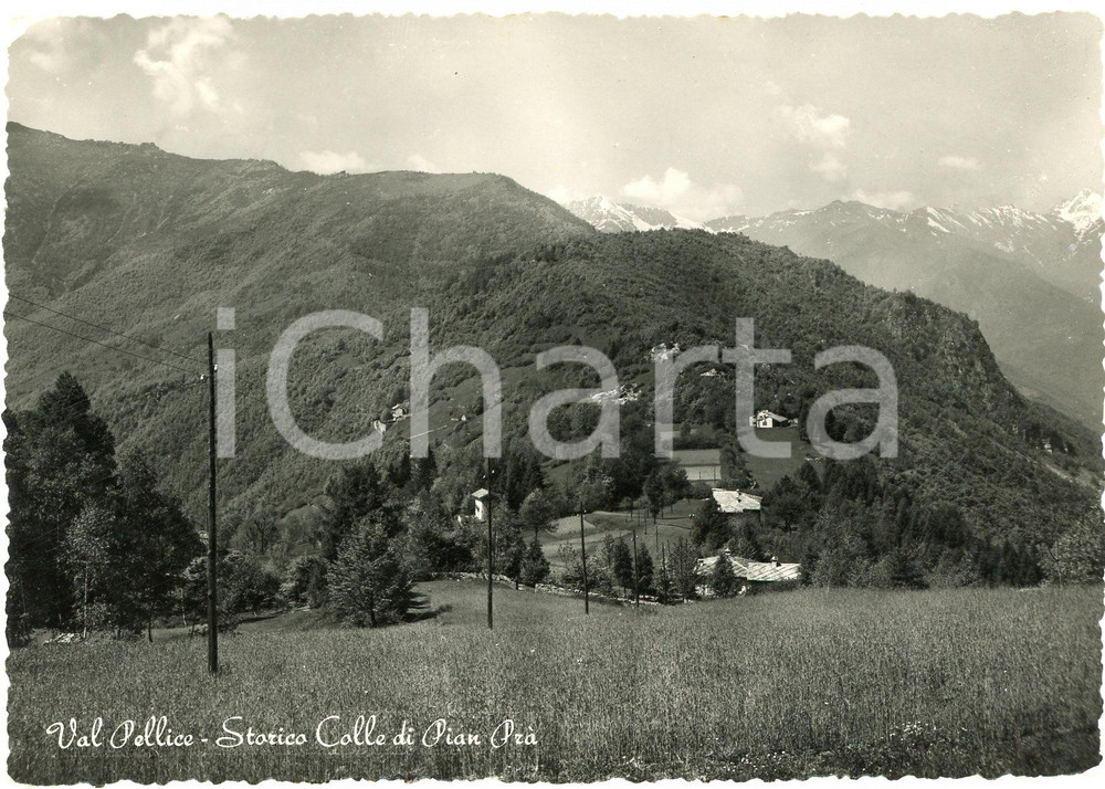 Cartolina originale da collezione 1952 TORRE PELLICE TO Storico Colle di Pian PrÃ  in Val Pellice  Cartolina FG 1