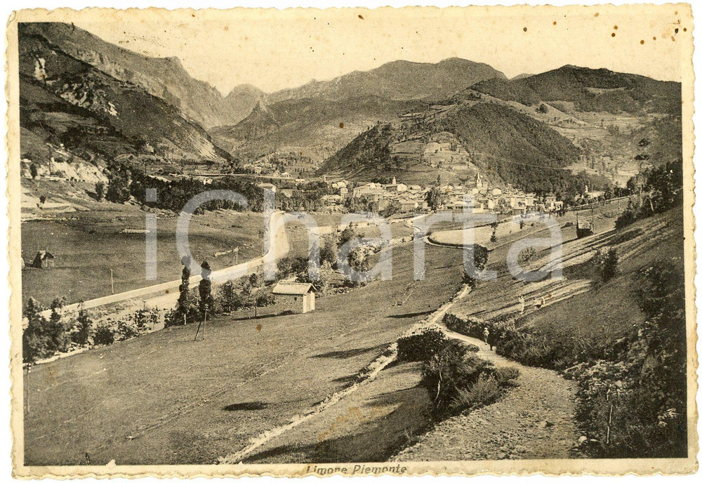 Cartolina originale da collezione 1950 ca LIMONE PIEMONTE CN Panorama  Cartolina FG VG 1
